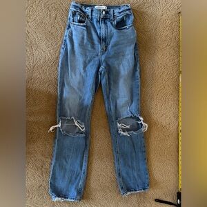 Abercrombie & Fitch The Ankle Straight Ultra High Rise - 0R/25R